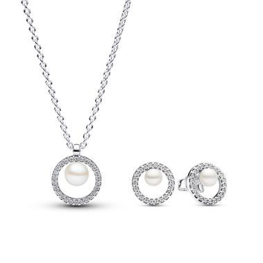Treated Freshwater Cultured Pearl & Pavé Gift Set  